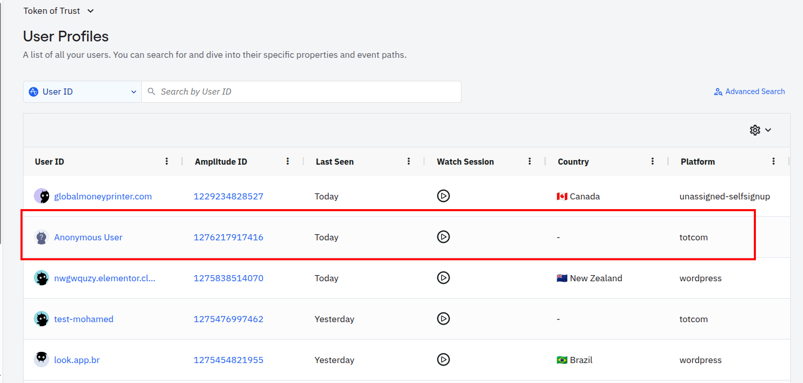 [tot.com] Added amplitude to the main website with a UUID for each user